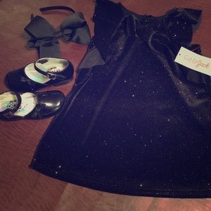 3 piece set $18or shoe $10(sz7) dress $8 bowe $2